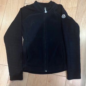 Black Moncler Fleece cardigan size 10y